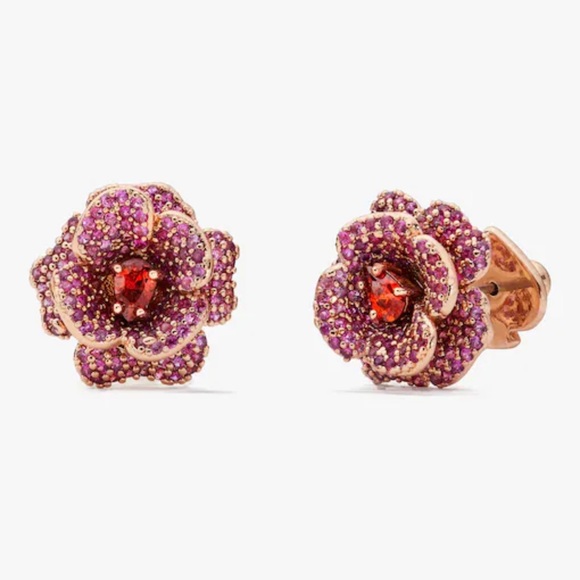 $68 Kate Spade Rosy Stud Earrings - Picture 1 of 6